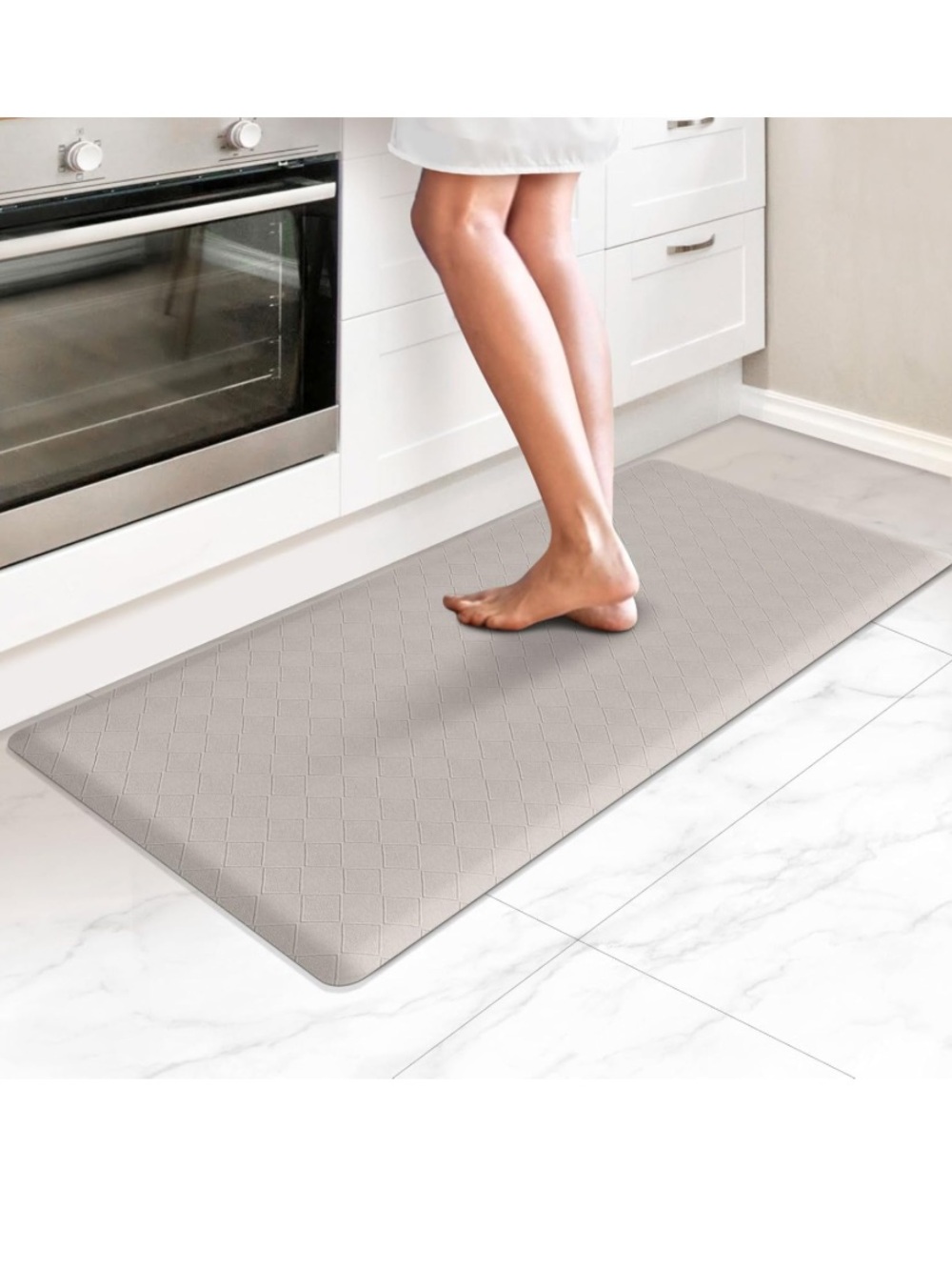 HappyTrends Rug Anti-Fatigue Mats ,17.3"x 39",Non Slip Waterproof, Khaki